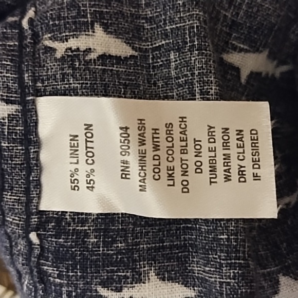VSTR premium men's blue and white short sleeve shark button up shirt size XXL - Picture 11 of 11